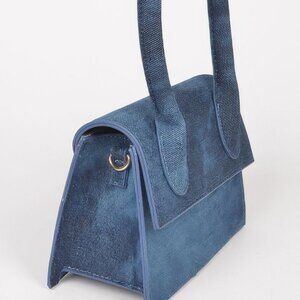 Denim Top Handle Crossbody Bag